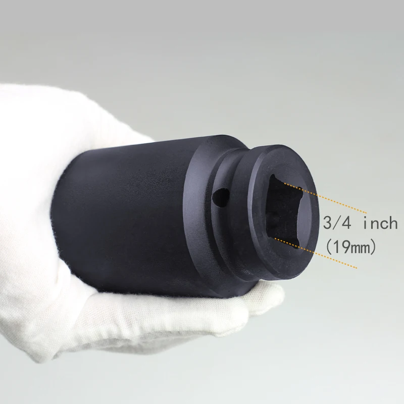 3/4" Deep Impact Socket 78mm Length Cr-Mo Steel Air Sockets Wrench Head Nut Socket Pneumatic Wrench Head 3