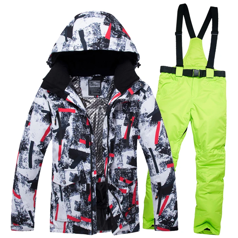 Новые лыжные костюмы для мужчин и женщин, уличная куртка для сноуборда, лыжная куртка, штаны, мужская и женская походная куртка для пар/влюбленных, комплект зимней одежды