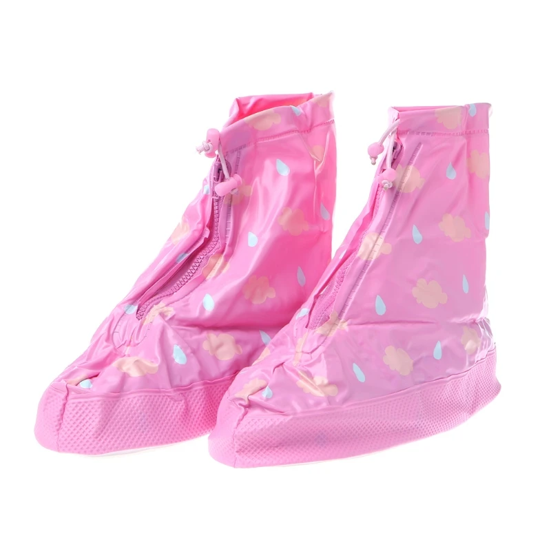 

EYKOSI 2017 Children Girl Waterproof Raining Boots Shoes Cover Wear Proof Anti Slip Reusable For General Fashion New