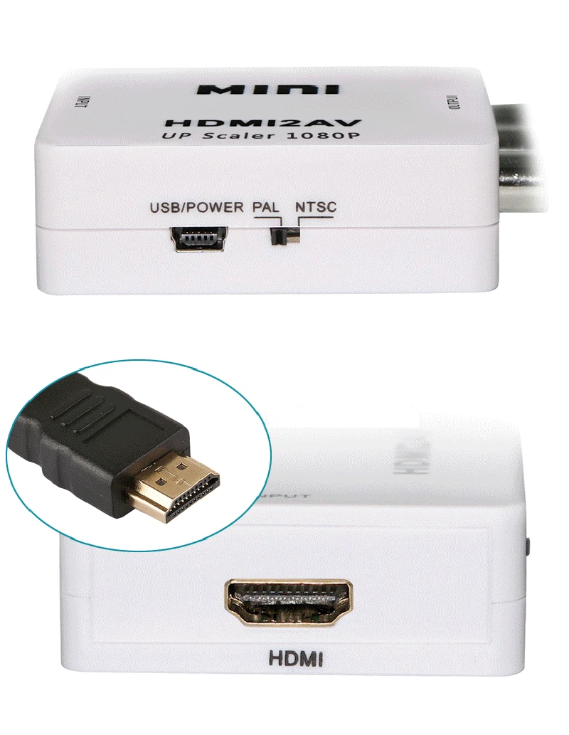 Felkin HDMI в AV/RCA CVBS адаптер 1080P видео конвертер HDMI2AV адаптер конвертер коробка поддержка NTSC PAL выход для ПК HDTV DVD