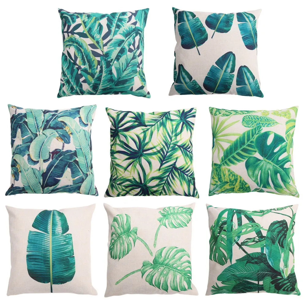 1 Pcs 45cm x 45cm Creative Bamboo Pattern Cushion Cover Comfortable Cotton Pillow Cover Cushion Case Sofa Bed Decorative Pillows