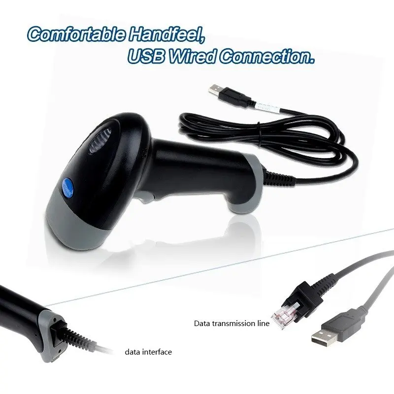 Nexan USB Ручной 1D 2D сканер штрих кодов QR считыватель для iOS Android Windows|Считыватели и