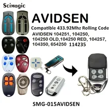 433mhz Rolling code Remote Control Compatible AVIDSEN 104251, 104250, 104250 OLD, 104250 RED, 104257, 104350