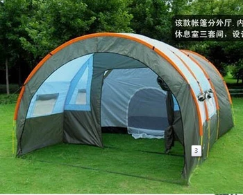 

Tunnel 2 bedroom 1 living room 8-10 person team base party family travel hiking beach disaster relief outdoor camping tent