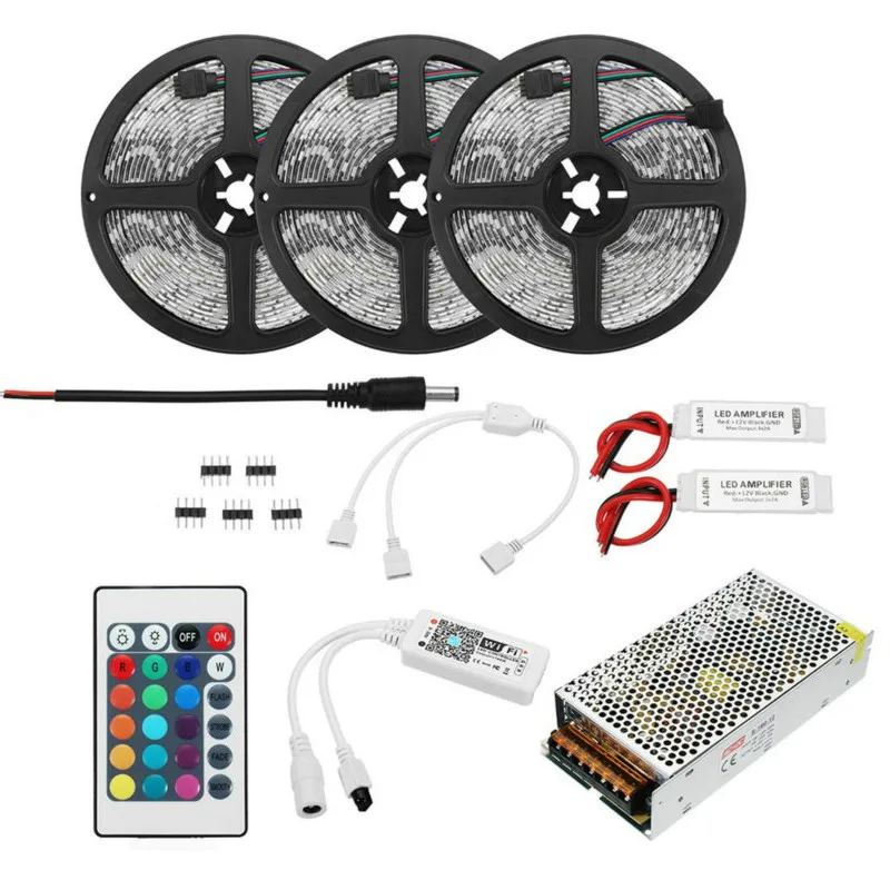 

15M 72W SMD2835 Non-waterproof Smart WiFi APP Control LED Strip Light Kit Work With Alexa AC110-240V