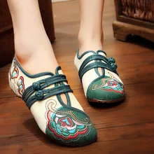 Всесезонная обувь; Новая квадратная одежда для танца; удобная женская обувь; обувь с вышивкой в китайском стиле; женская обувь для шоппинга