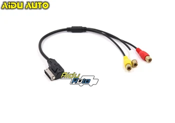 

AIDUAUTO AMI MMI 3 RCA Phono AV Composite Audio Video Media Cable Lead For Audi A1 A7 A8 Q7 S7 Compatible Jack/Cinch Playback