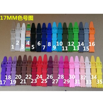 

Watch Accessories for Swatch Strap Colors Silicone Watchband Replacement Watch Band 17mm 19mm Rubber Strap Men Women Watch Strap