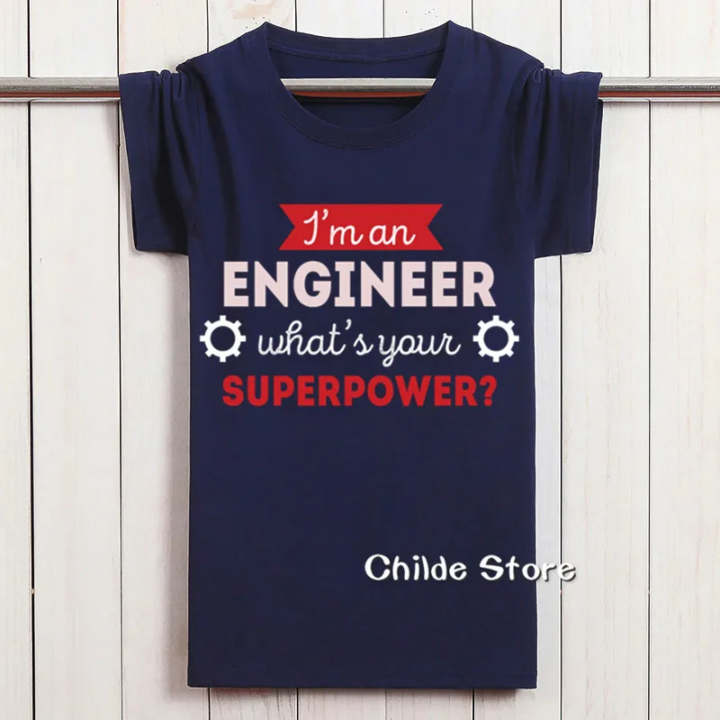 2018 Используйте фитнес Camiseta футболка хлопковая инженер сверхдержавы профессии