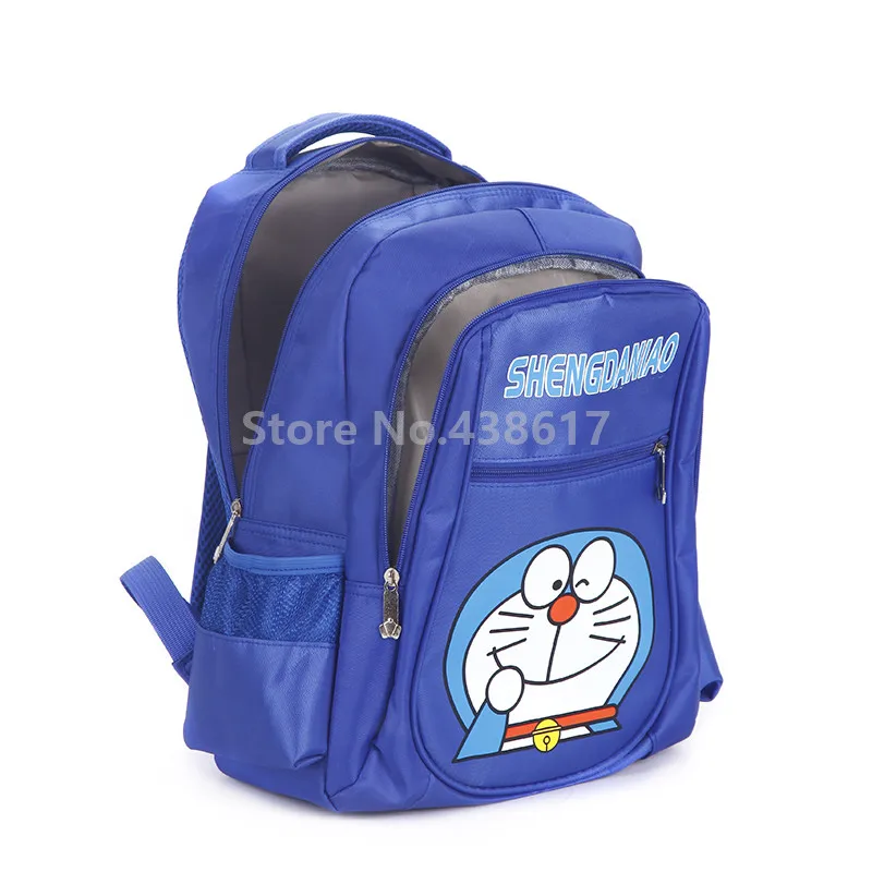 Синий рюкзак Doraemon для мальчиков, школьная сумка с обеденный набор 2 для детей, детские сумки для начальной школы