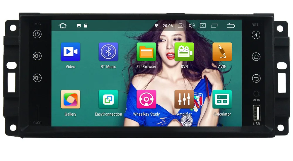 Top KLYDE 7" 4G Android 8 Octa Core 4GB RAM 32GB ROM Car DVD Player Radio For Jeep Liberty Wrangler Unlimited Compass Grand Cherokee 1