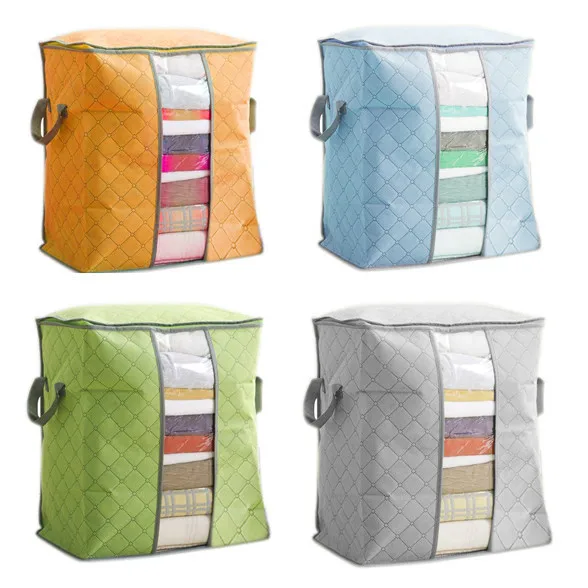 

Foldable Storage Bag Clothes Blanket Quilt Closet Sweater Organizer Box Pouche A Non-woven Fabric Portable Bag Holder Organizer