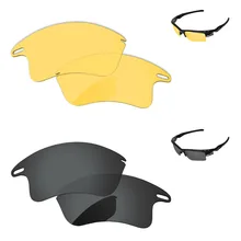 Черный и кристалл желтый 2 пары Замена оптические стёкла для быстрой куртка XL Солнцезащитные очки женщин рамки UVA и UVB защиты