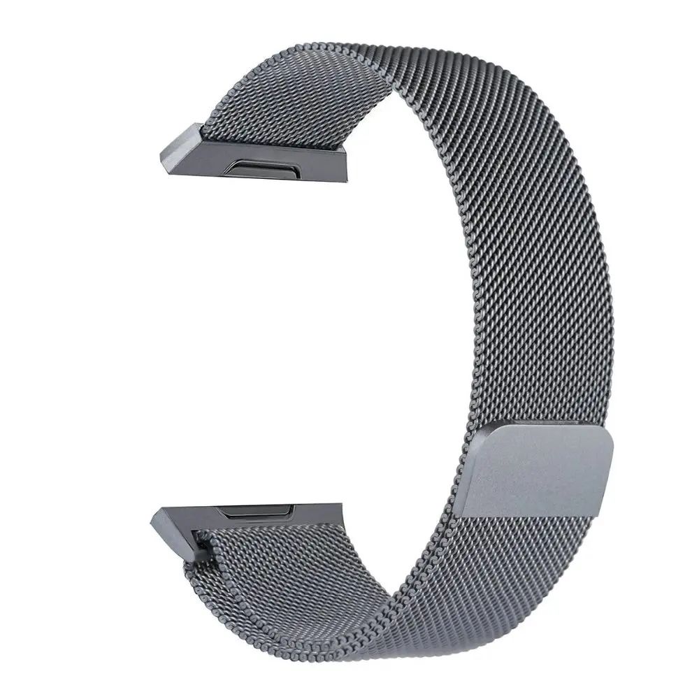 Oulucci Нержавеющая сталь сетка петля металлический сменный ремешок с уникальным магнитным замком Аксессуары Для Fitbit ионный маленький большой