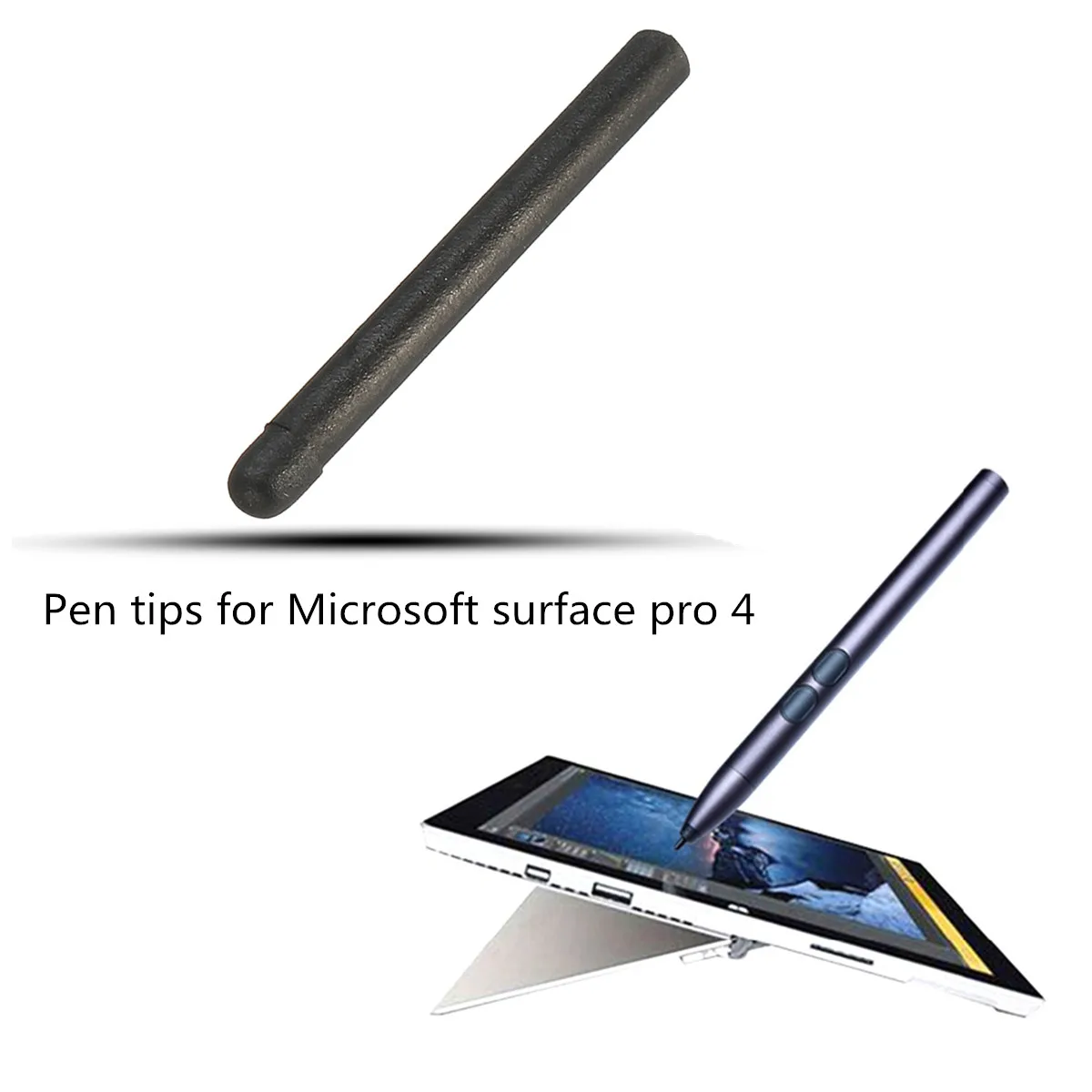 Для microsoft Surface Pro 4 Peplacement ручка наконечник черный супер чувствительный течёт письмо падал точный без царапин экрана длительного использования