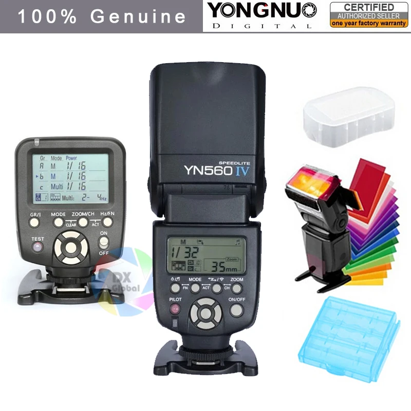 Yongnuo YN560IV YN560 IV YN 560 Flash Speedlite for Canon Nikon  With YongNuo 560TX Flash Trigger