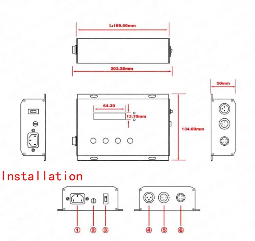 Горячая AC110V AC220V неоновый гибкий DMX декодер DMX контроллер с высоким давлением 110 В DMX светодиодный неоновый светильник контроллер