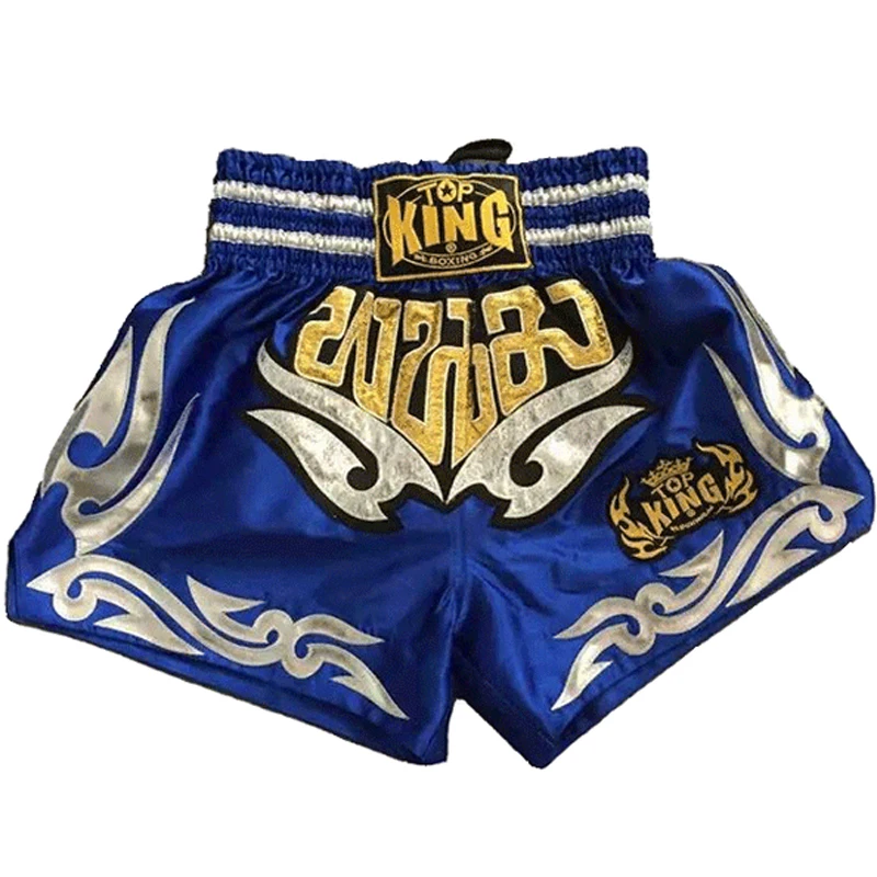 Koop Nieuwste muay thai shorts thai boksen apparatuur hanwrap borduren thai shorts
