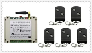 

DC12V 24V 36V 48V 10A 2CH RF Wireless Remote Control Switch 5 Transmitter with 2-button Receiver for Appliances Gate Garage Door