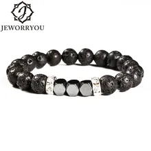 New Arrive 4colour Natural volcanic stone bracelet 6-10mm fashion bracelet domineering men's jewelry gift for men New Arrive 4colour Natural volcanic stone bracelet 6-10mm fashion bracelet domineering men's jewelry gift for men