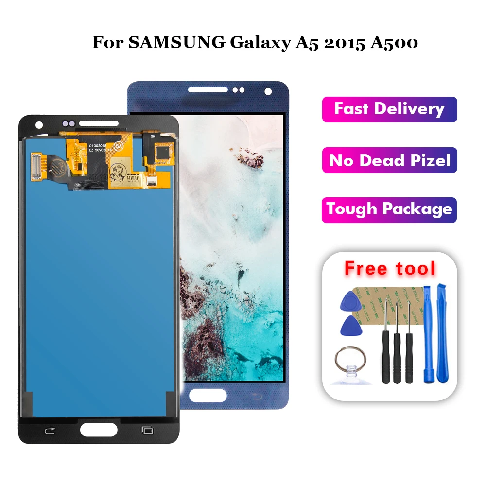 Дисплей 5 2 дюйма для Samsung Galaxy A5 2015 LCD A500 A500F A500M SM сменный сенсорный экран с цифровым