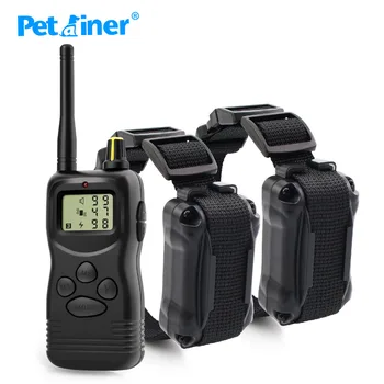 

Petrainer 900-2 Dog Training System 1000m Range Remote 99lv Lcd Display Adjustable Strap Electric Dog Training Collar
