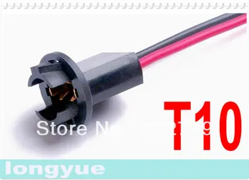 

longyu 10pcs T10 lamp socket led/ Halogen headlamp pigtail connector