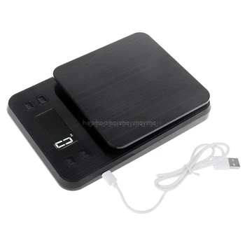 

10kg/1g Digital Coffee Scale Multifunction Food Scale with LCD Display Countdown Timer Tare Auto Off Je21 19 Dropship