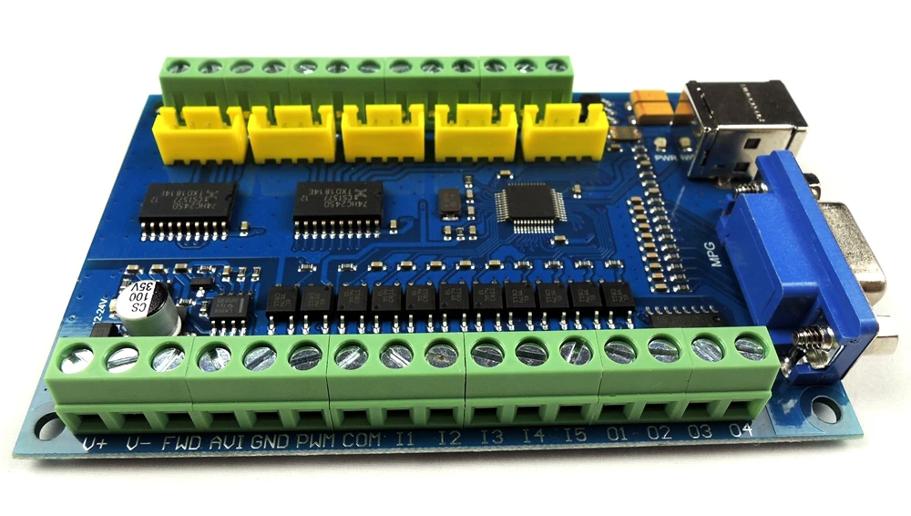 MACH3 USB 5 Axis 100 кГц USBCNC Гладкий Степпер контроллер движения карты breakout board+ 1 шт. Высокое качество Промышленный маховик