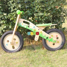 От 1 до 3 лет дети катаются на 1" два колеса Деревянный беговел колесо с сиденьем
