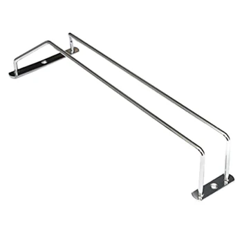 

Glass Wine Champagne Cup Hangers Rack Holder with Screws (Silver)
