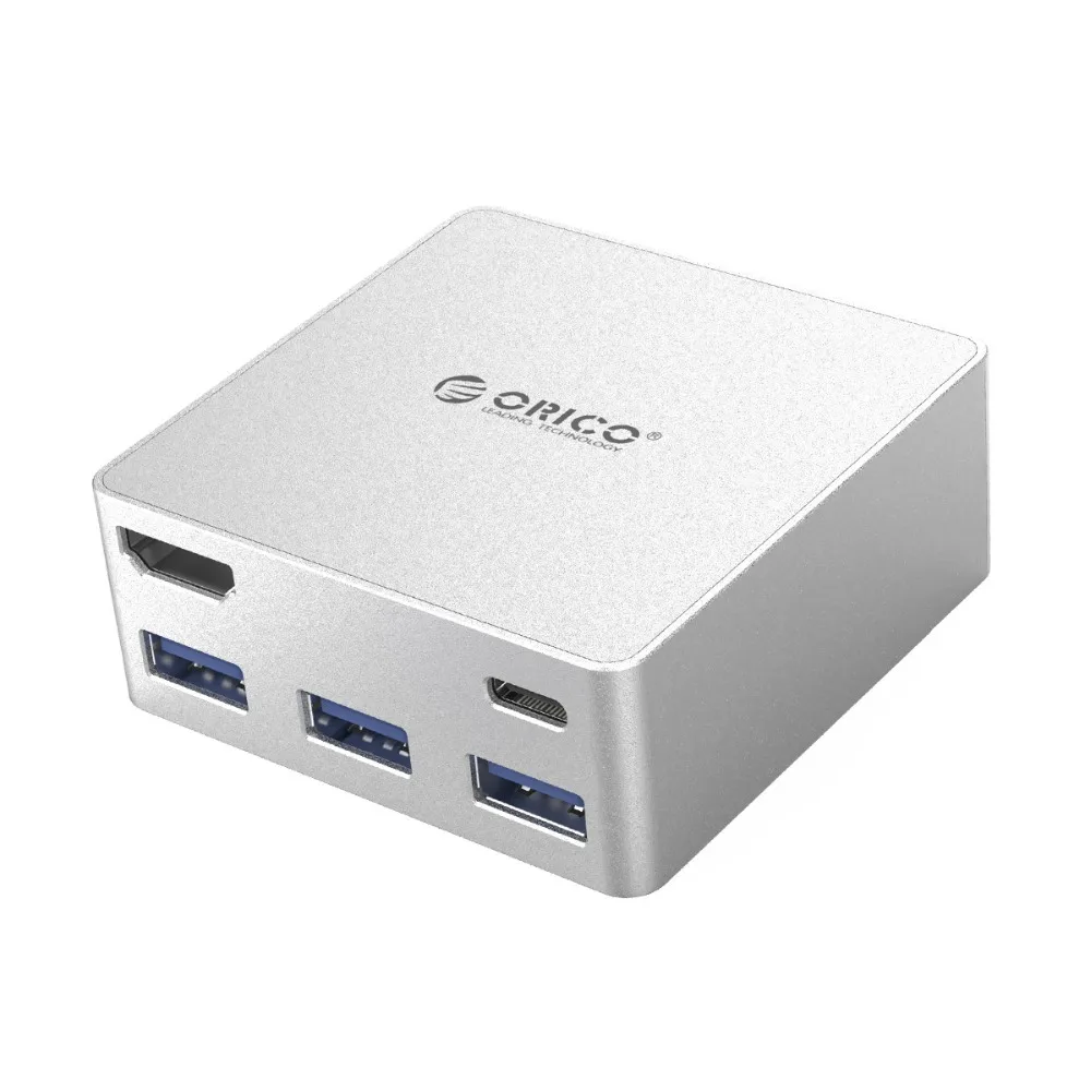 ORICO usb-хаб 5-в-1 Тип с разъемами типа C и Тип-C/HDMI/USB3.0 Порты Универсальная док-станция 6 Гбит/с USB C концентратор для Macbook huawei ноутбук