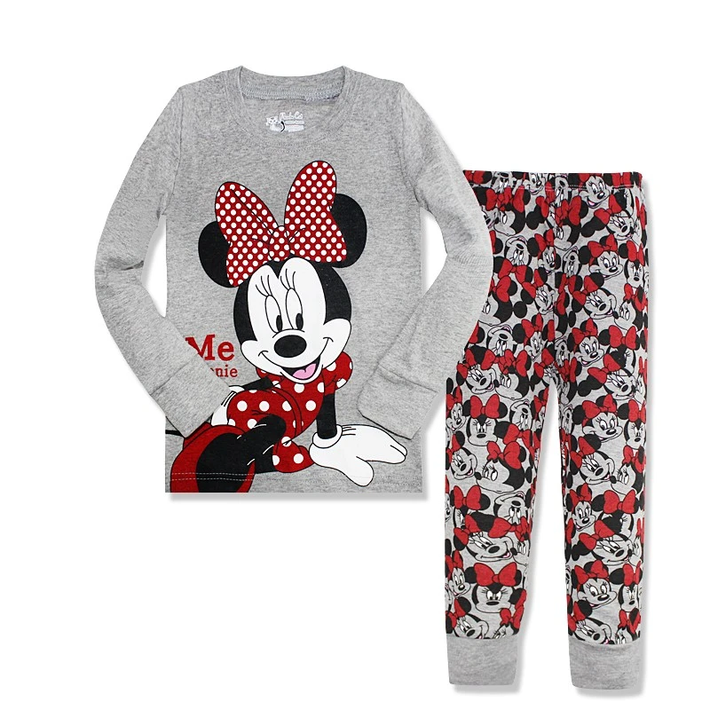 Coton A Manches Longues Printemps Automne Minnie Mickey Bebe Fille Vetements Dessin Anime Impression Pull Pyjamas Ensemble Enfants Vetements Promotion Vente Aliexpress