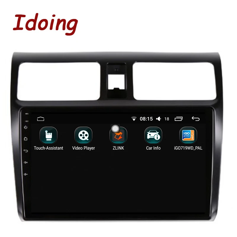 Perfect Idoing 10.2"4G+64G 2.5D IPS Octa Core Car Android 8.1 Radio Player For Suzuki Swift 3 2008-2015 GPS NavigationGLONASS no 2 din 1