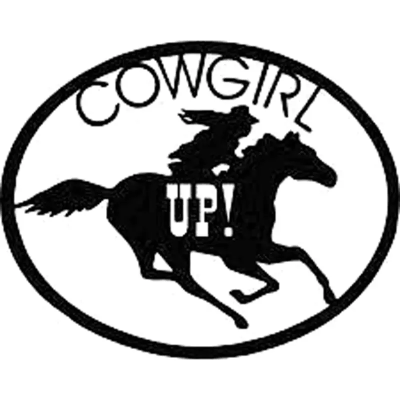Cowgirl up window decal rodeo roping FREE SHIPPING!!!!!