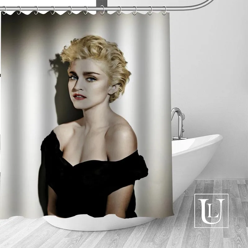 Большая распродажа, новая индивидуальная Современная занавеска для душа Мадонна с крючками, для ванной комнаты, водонепроницаемая полиэфирная ткань - Цвет: 7
