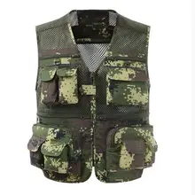 Летний уличный Мужской Быстросохнущий жилет для кемпинга, охоты, рыбалки, походов, занятий спортом, с несколькими карманами, для фотосъемки, сетчатый дышащий тактический жилет