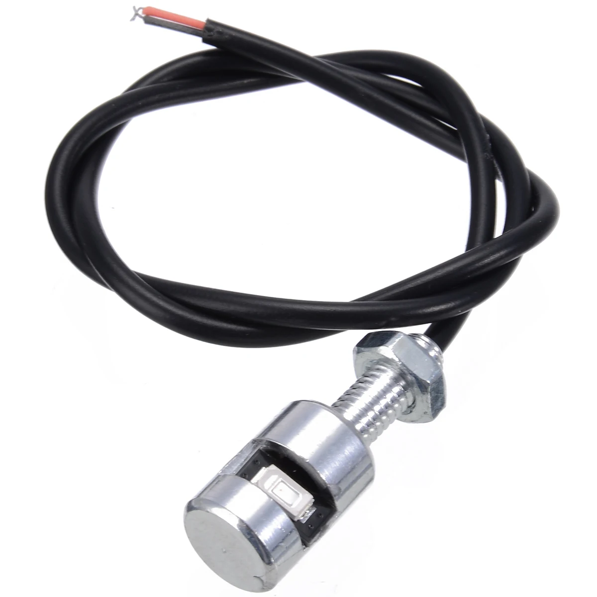 Mayitr 4pcs Blue LED Car Motorcycle License Number Plate Screw Bolt Light 12V Chrome Casing 2 wires