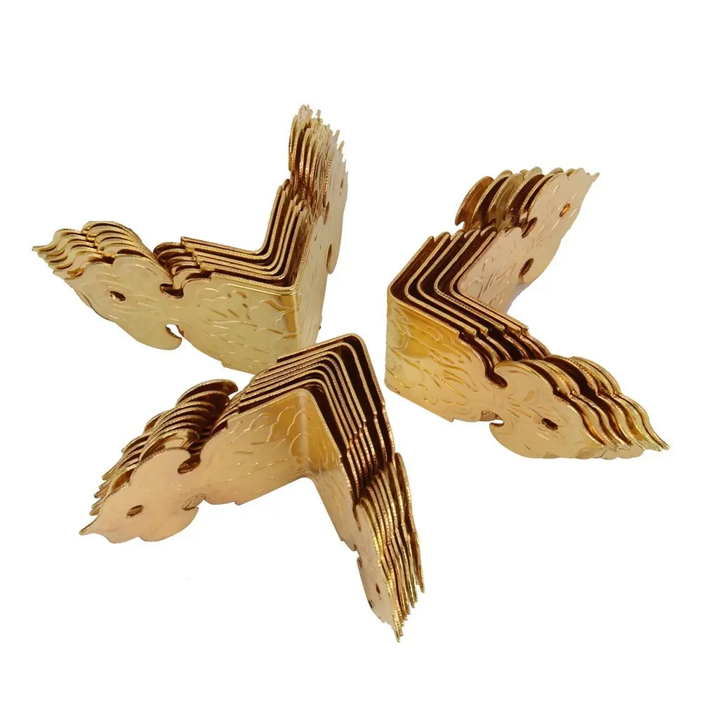 Golden Decorative Box Corner Protectors Vintage Style Edge Cover