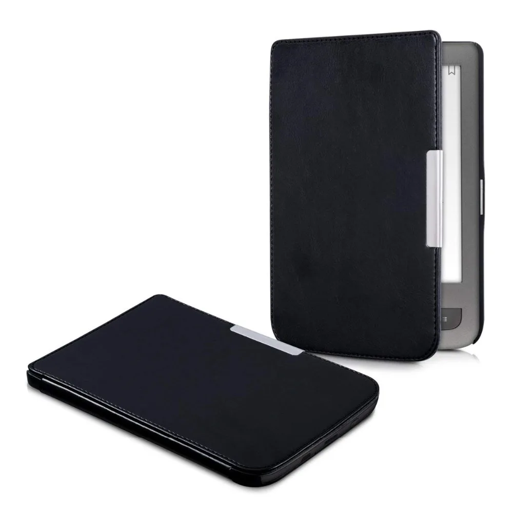 

BoZhuoRui PU Leather Cover for Pocketbook 626/614/625/624/626plus/640 ereader for Pocketbook Touch Lux 2/3 Solid Color Case