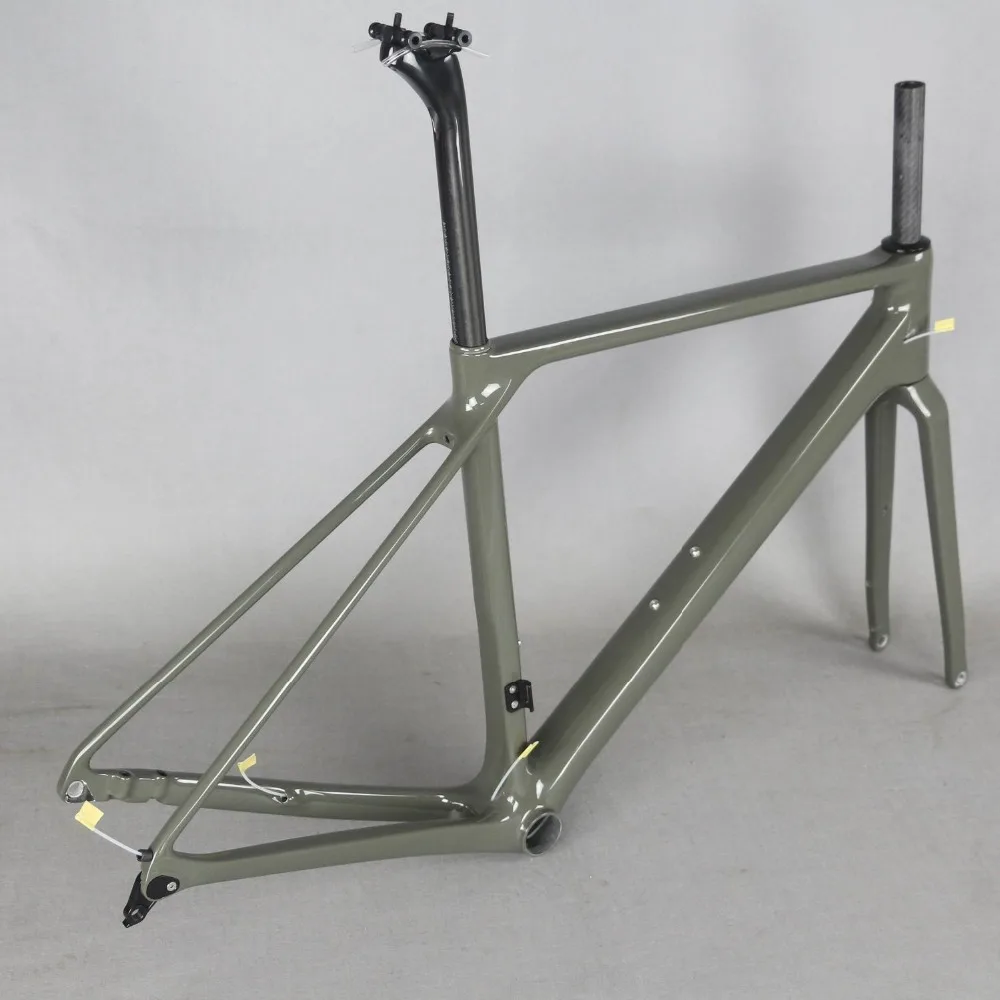 Excellent 2019 new  disc carbon road frame  Bicycle Frameset  Axle thru  EPS technology disc road bike frame custom paint 2