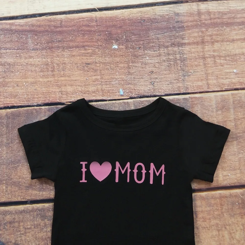 Babyinstar/Одинаковая одежда для мамы и дочки; летняя футболка с короткими рукавами и принтом сердца; Новинка года; Модная одежда для семьи