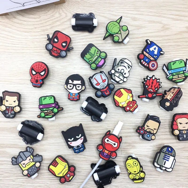 50 шт./лот мультяшный кабель протектор usb-кабель для зарядки передачи данных