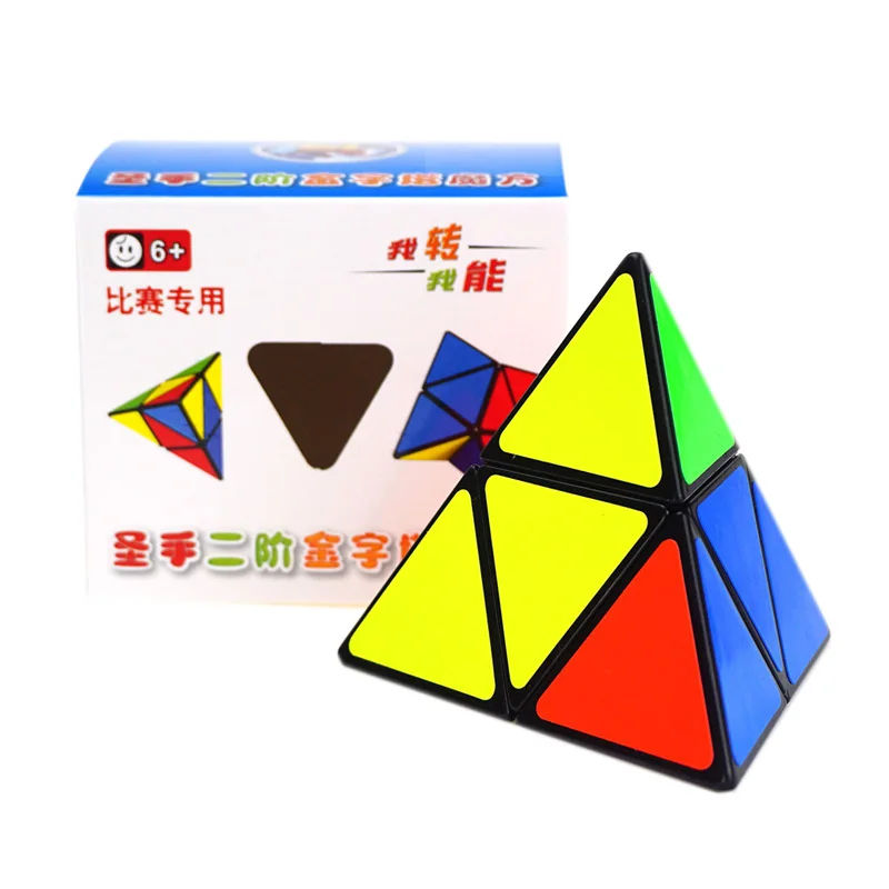 

Shengshou 3*3*3 Speed Pyramid Magic Cube Professional Magic Cubes Puzzles Colorful Educational Children's Toys cube
