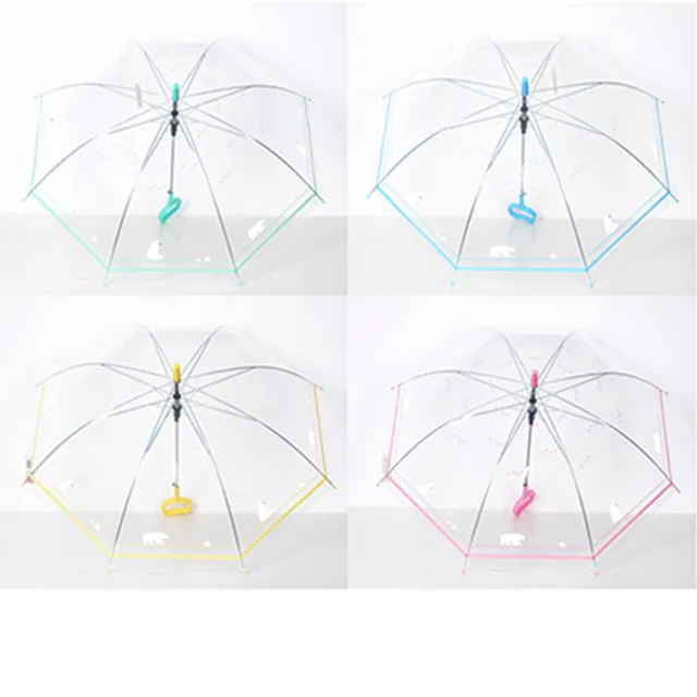 Cute Bunny Transparent Umbrella Kids Woman Umbrella Corporation Blade