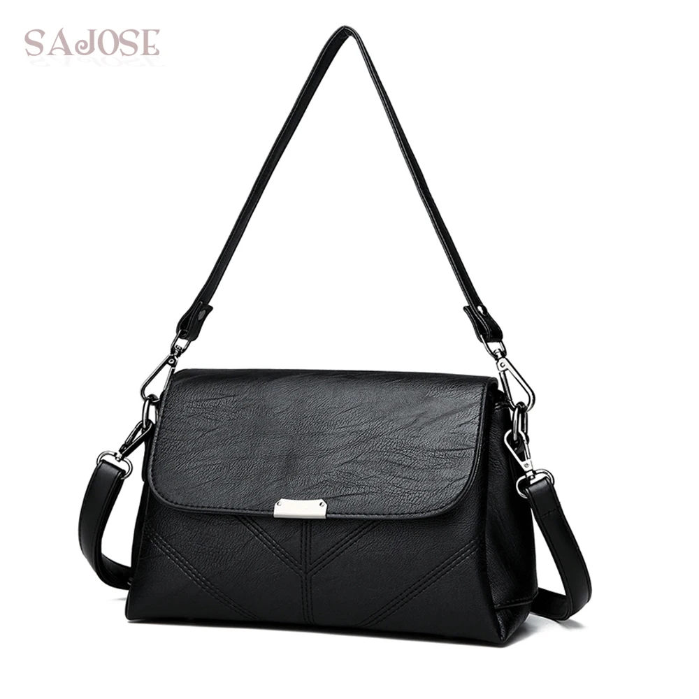 Woman Leather Handbag Crossbody Bags Female Brand Messenger Bags Lady