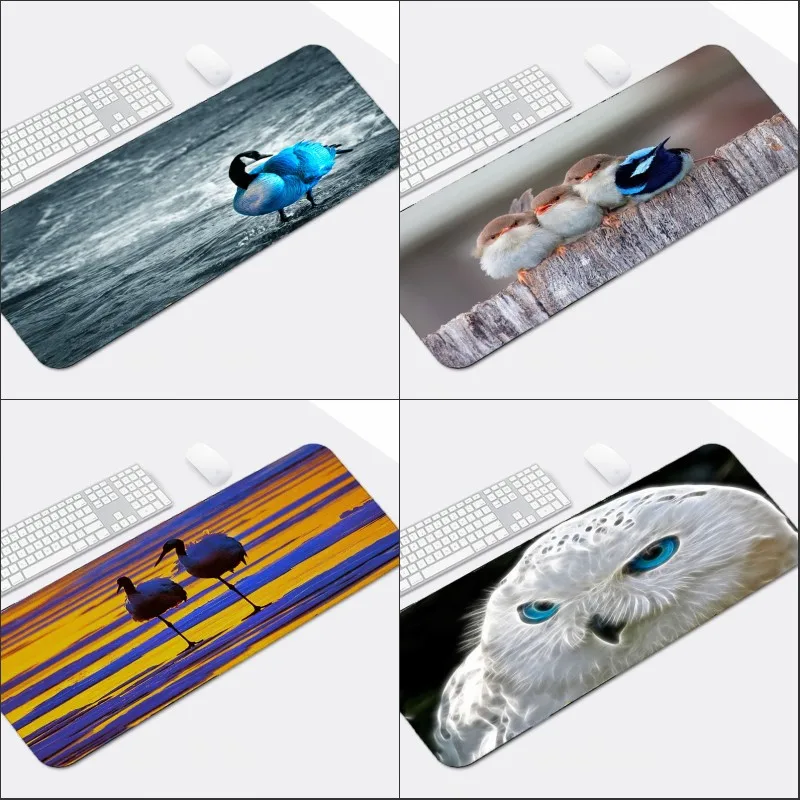Congsipad Animals Pattern Mousemat Cute Beautiful Birds Crane Printing Art Mousepad Keyboard Antiskid Wear Rubber Table Mousepad