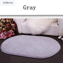 Серый прелестные мягкие абсорбирующие губка Спальня ванная пол для душа Дверной Коврик Гостиная Холл Non-slip Овальный коврик