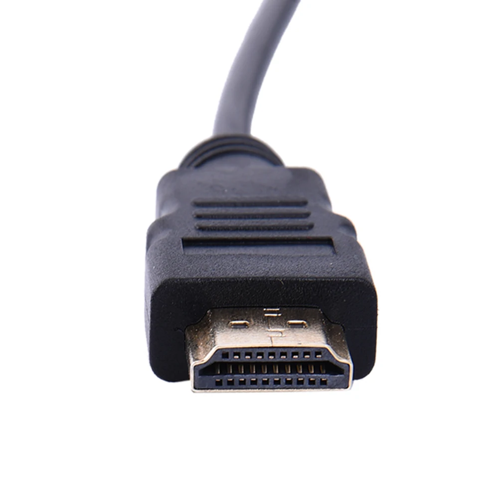 HD 1.8m Length HDMI to VGA 15pin Display Output Audio Cable Male to Male Video Cable Converter Fast Transfer Resolution Cord