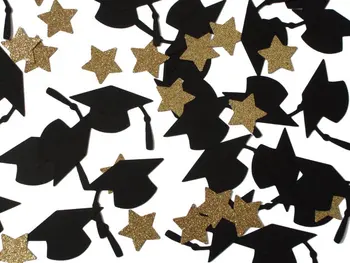 

Graduation Cap and Stars Confettis birthday wedding bridal baby shower party Table scatters scrapbooking